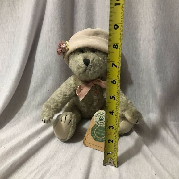 Vintage Boyd’s Bears Light Brown 11" Pink Hat Jointed Collectible Handmade - Picture 11 of 11